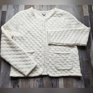 J. Crew Quilted Jacket Women's Medium Ivory Color
